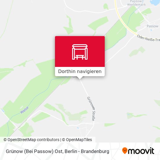 Grünow (Bei Passow) Ost Karte