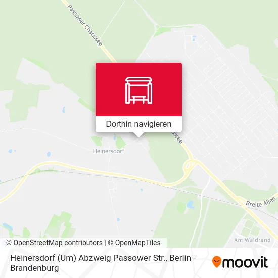 Heinersdorf (Um) Abzweig Passower Str. Karte