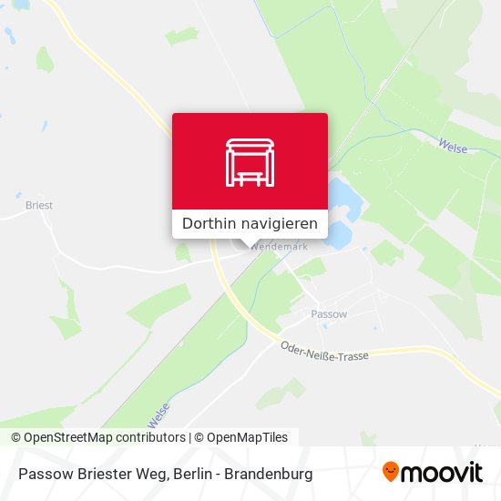 Passow Briester Weg Karte