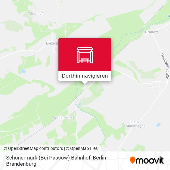 Schönermark (Bei Passow) Bahnhof Karte
