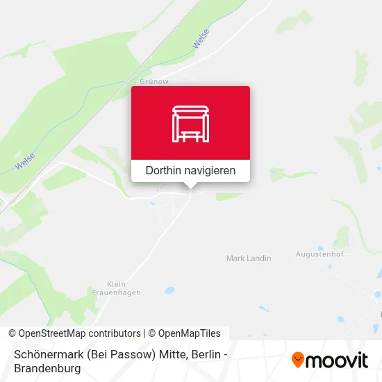 Schönermark (Bei Passow) Mitte Karte