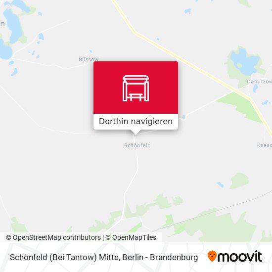Schönfeld (Bei Tantow) Mitte Karte