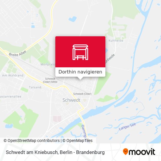 Schwedt am Kniebusch Karte
