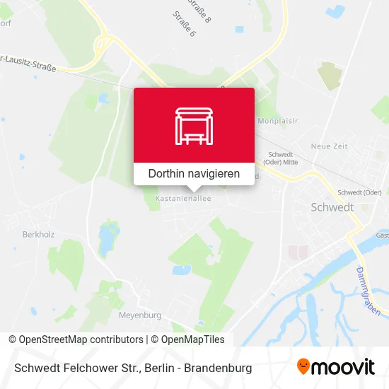 Schwedt Felchower Str. Karte