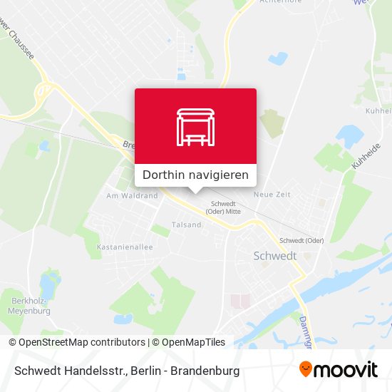 Schwedt Handelsstr. Karte