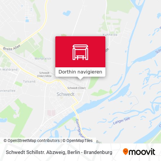 Schwedt Schillstr. Abzweig Karte