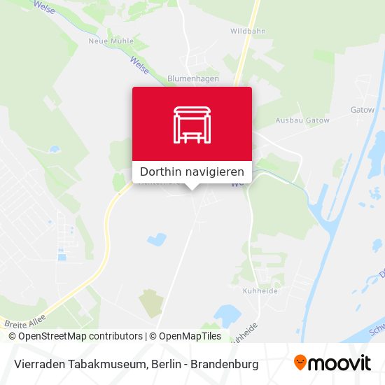 Vierraden Tabakmuseum Karte