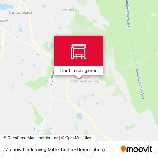 Zichow Lindenweg Mitte Karte