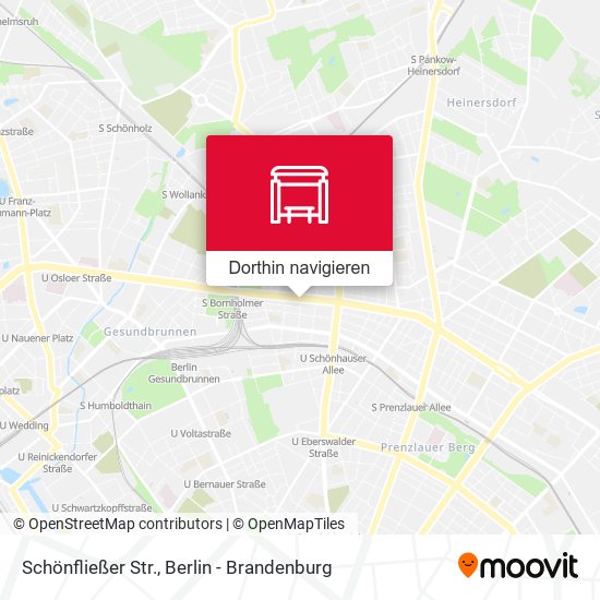 Schönfließer Str. Karte