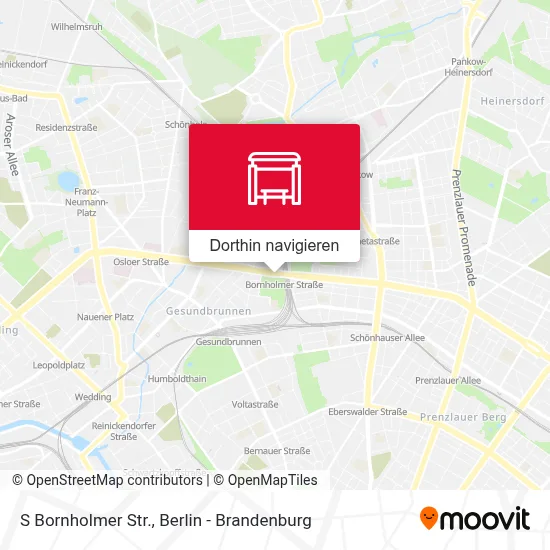 S Bornholmer Str. Karte