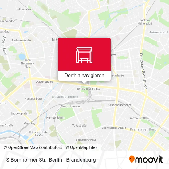 S Bornholmer Str. Karte
