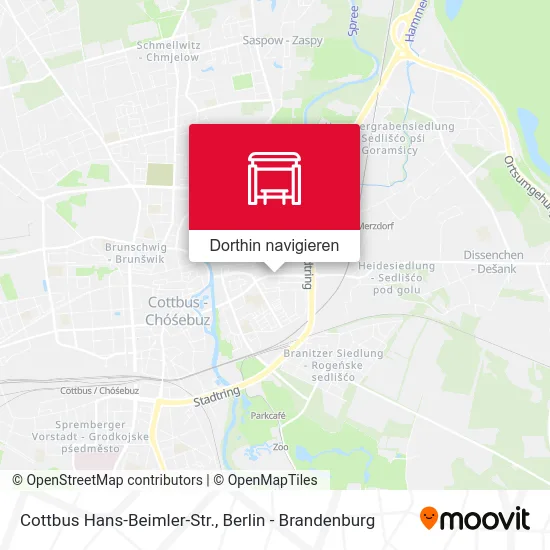 Cottbus Hans-Beimler-Str. Karte