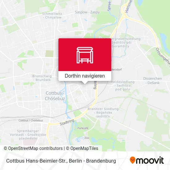 Cottbus Hans-Beimler-Str. Karte