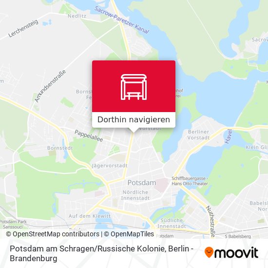 Potsdam am Schragen / Russische Kolonie Karte
