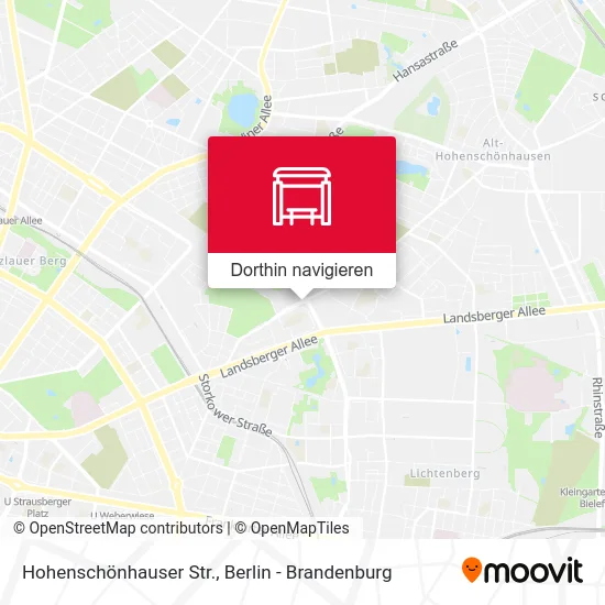 Hohenschönhauser Str. Karte