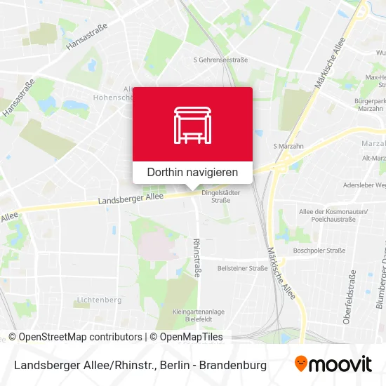 Landsberger Allee/Rhinstr. Karte