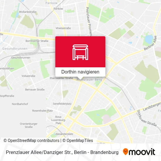 Prenzlauer Allee/Danziger Str. Karte