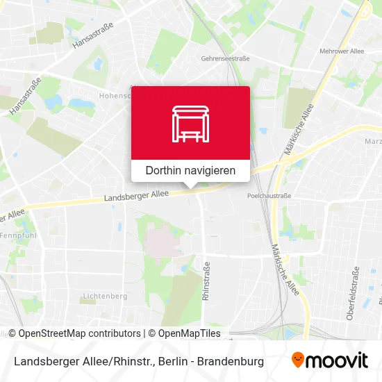 Landsberger Allee/Rhinstr. Karte