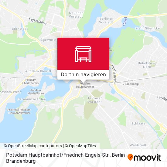 Potsdam Hauptbahnhof / Friedrich-Engels-Str. Karte