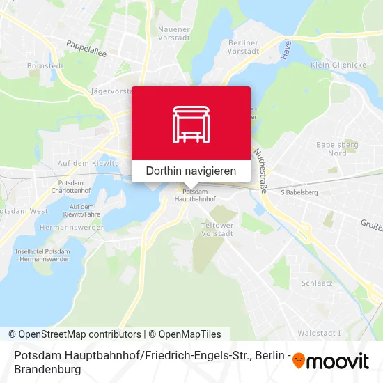 Potsdam Hauptbahnhof / Friedrich-Engels-Str. Karte