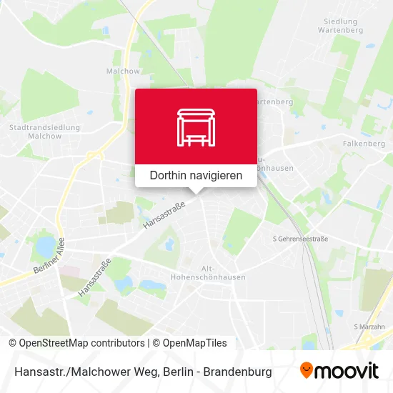 Hansastr./Malchower Weg Karte