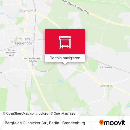 Bergfelde Glienicker Str. Karte