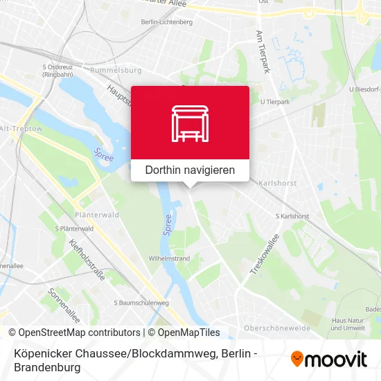 Köpenicker Chaussee / Blockdammweg Karte