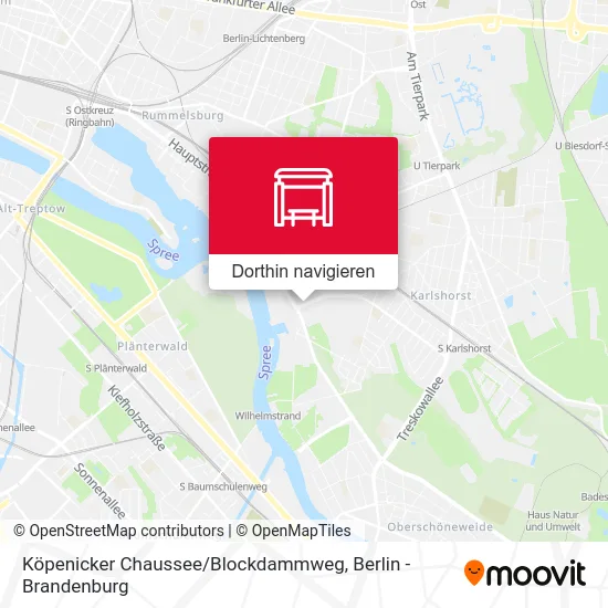 Köpenicker Chaussee / Blockdammweg Karte
