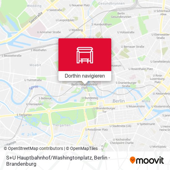 S+U Hauptbahnhof / Washingtonplatz Karte