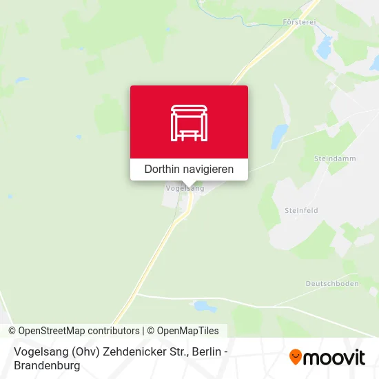 Vogelsang (Ohv) Zehdenicker Str. Karte