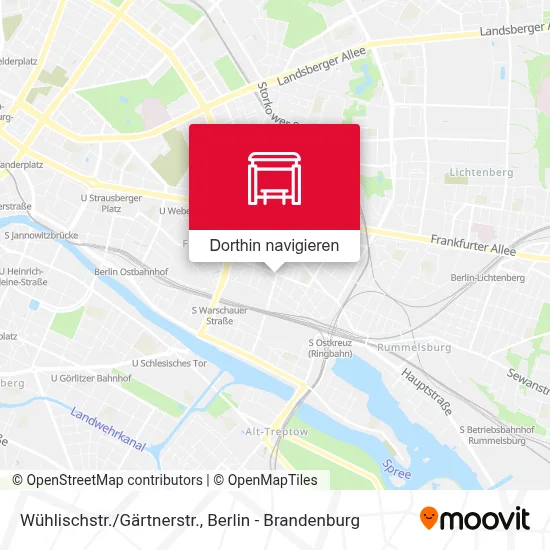 Wühlischstr./Gärtnerstr. Karte