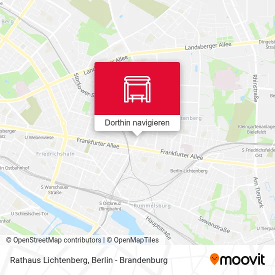 Rathaus Lichtenberg Karte
