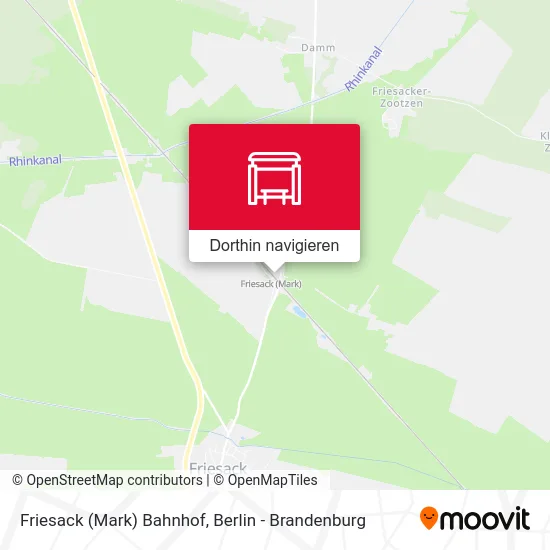 Friesack (Mark) Bahnhof Karte