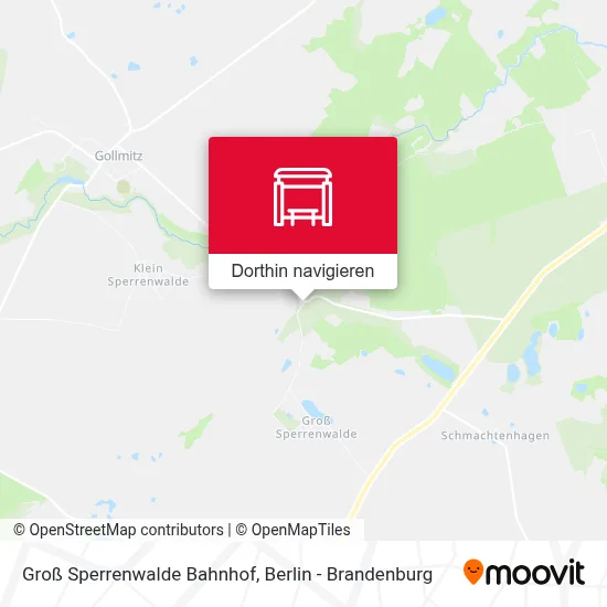 Groß Sperrenwalde Bahnhof Karte