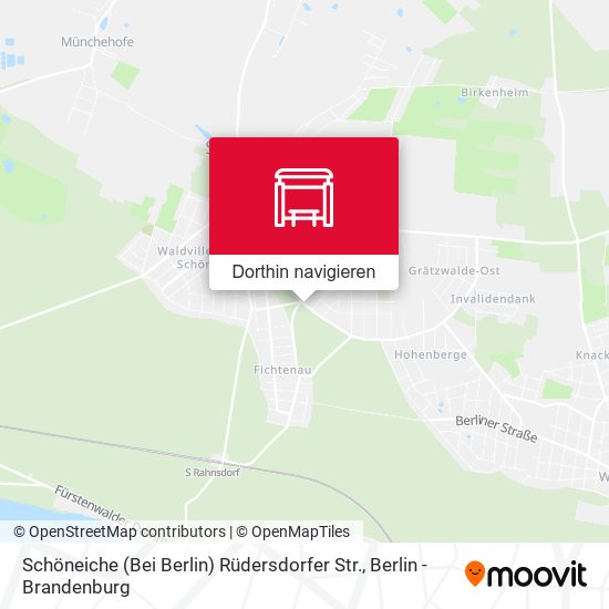 Schöneiche (Bei Berlin) Rüdersdorfer Str. Karte