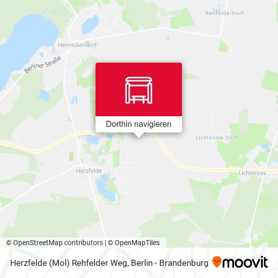 Herzfelde (Mol) Rehfelder Weg Karte
