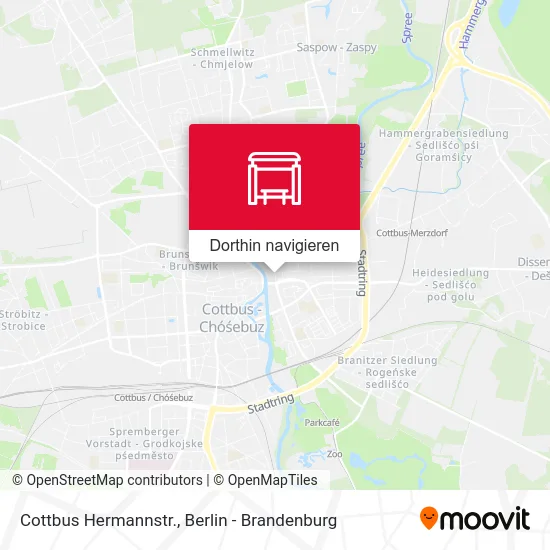 Cottbus Hermannstr. Karte