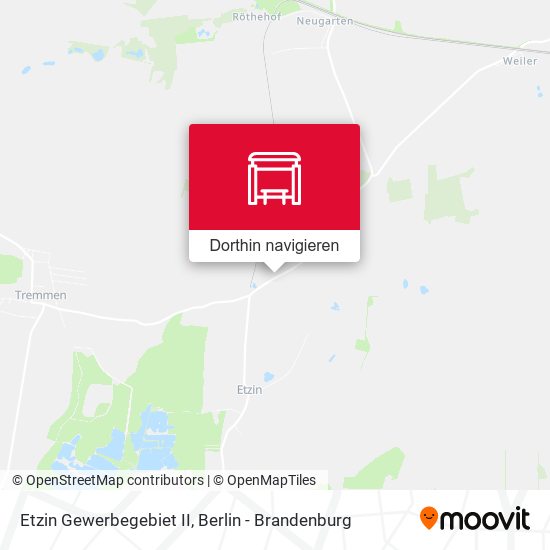 Etzin Gewerbegebiet II Karte