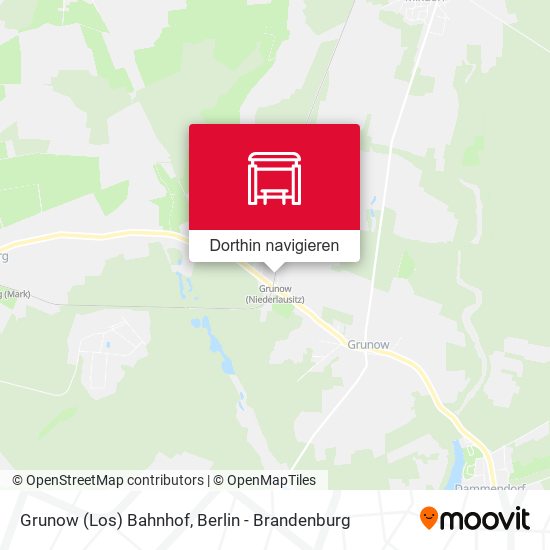 Grunow (Los) Bahnhof Karte