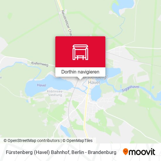 Fürstenberg (Havel) Bahnhof Karte
