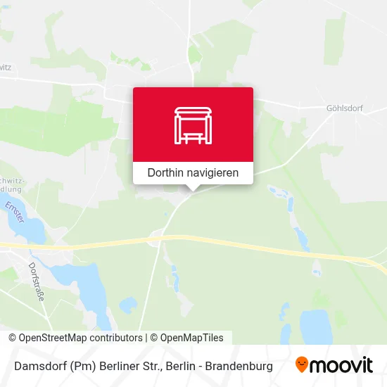 Damsdorf (Pm) Berliner Str. Karte