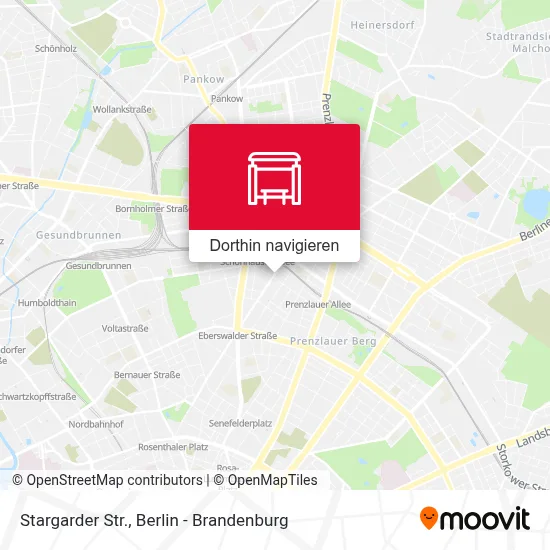 Stargarder Str. Karte