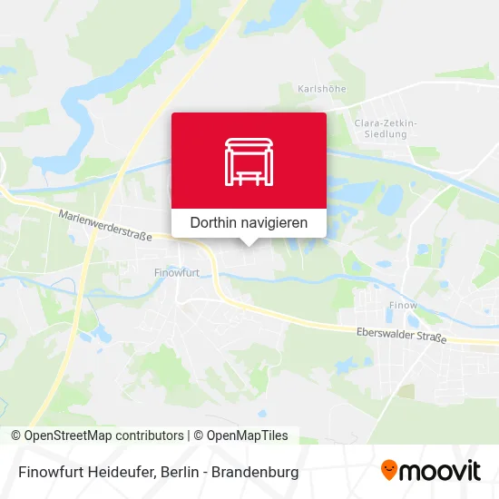 Finowfurt Heideufer Karte