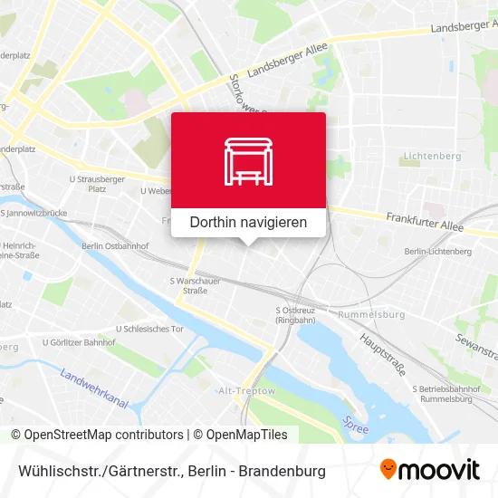 Wühlischstr./Gärtnerstr. Karte