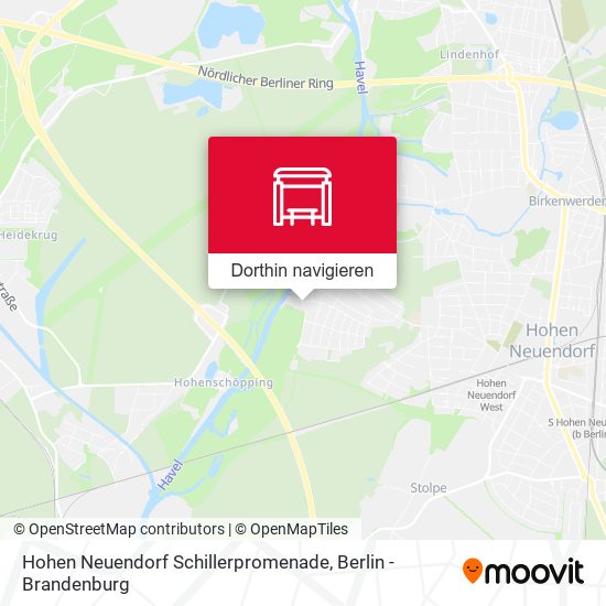 Hohen Neuendorf Schillerpromenade Karte