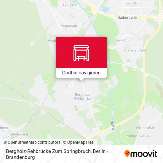 Bergholz-Rehbrücke Zum Springbruch Karte