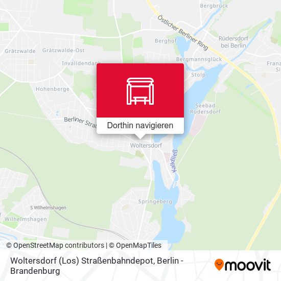 Woltersdorf (Los) Straßenbahndepot Karte