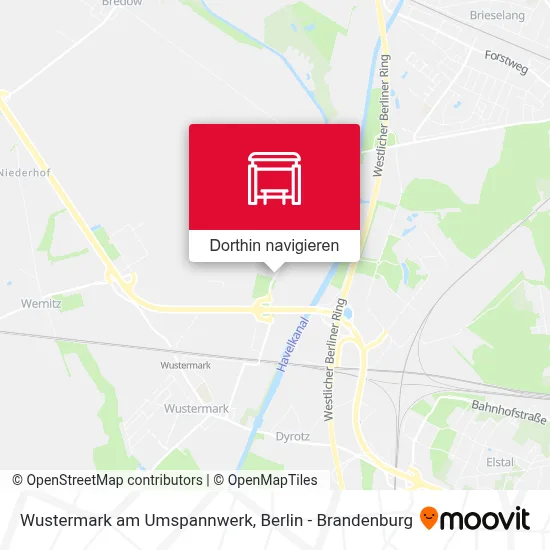 Wustermark am Umspannwerk Karte