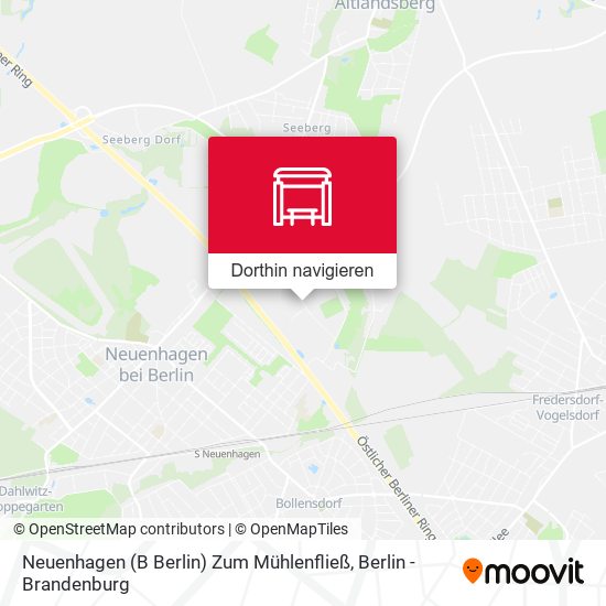 Neuenhagen (B Berlin) Zum Mühlenfließ Karte