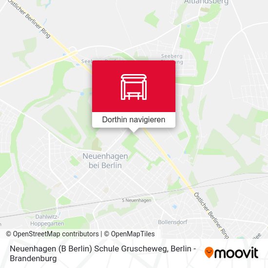 Neuenhagen (B Berlin) Schule Gruscheweg Karte